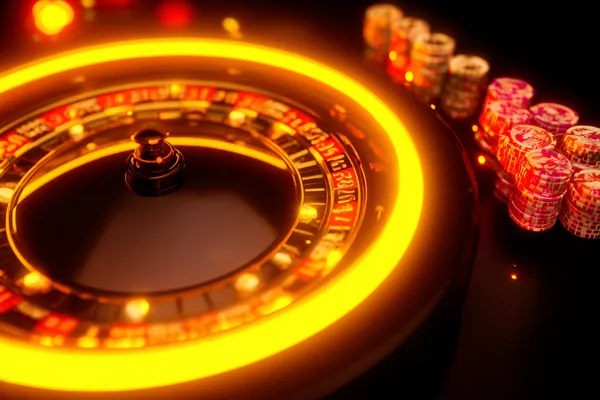 A woman in a luxurious green gown next to an ornate roulette wheel, capturing the upscale casino mood of 599JILI.